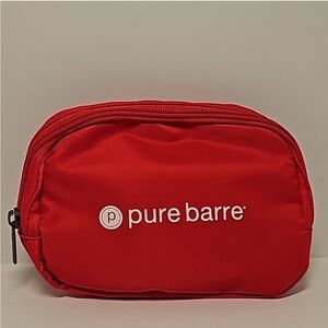 AeroLoft Pure Barre Anywhere Belt Bag Zipper Adjustable Belt Waist Shoulder Red
